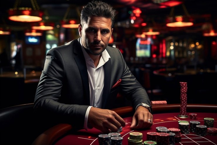 Tampilan meja Casino Hold'em live di aplikasi mobile spin 805